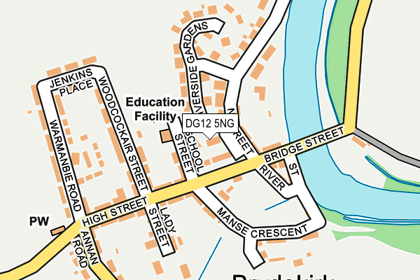 DG12 5NG map - OS OpenMap – Local (Ordnance Survey)