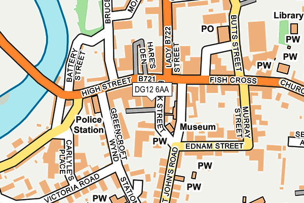 DG12 6AA map - OS OpenMap – Local (Ordnance Survey)