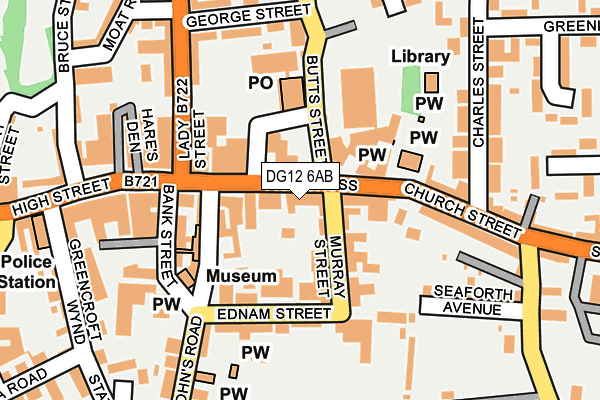 DG12 6AB map - OS OpenMap – Local (Ordnance Survey)
