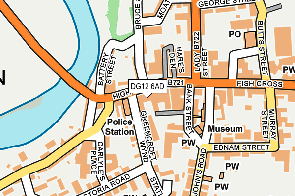 DG12 6AD map - OS OpenMap – Local (Ordnance Survey)