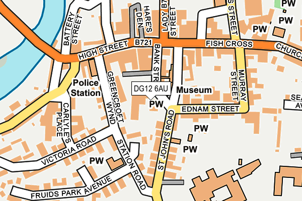 DG12 6AU map - OS OpenMap – Local (Ordnance Survey)