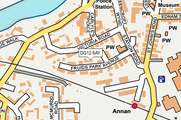 DG12 6AY map - OS OpenMap – Local (Ordnance Survey)