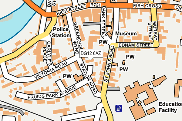 DG12 6AZ map - OS OpenMap – Local (Ordnance Survey)