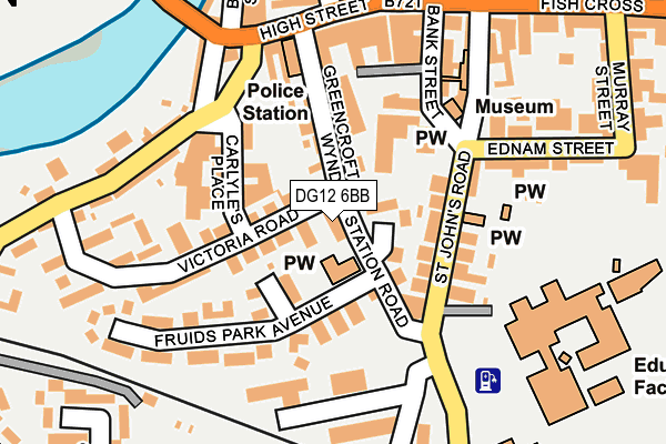 DG12 6BB map - OS OpenMap – Local (Ordnance Survey)