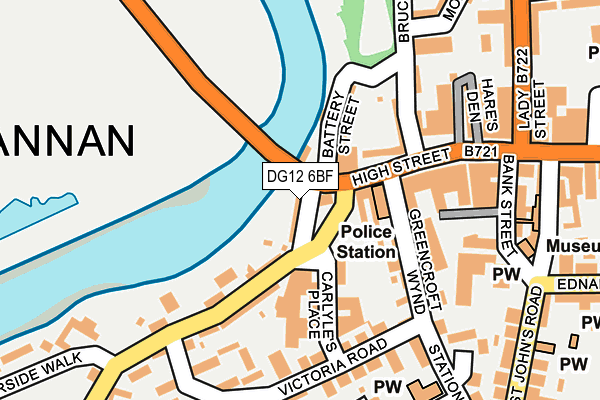 DG12 6BF map - OS OpenMap – Local (Ordnance Survey)