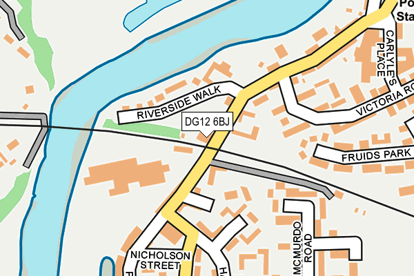 DG12 6BJ map - OS OpenMap – Local (Ordnance Survey)