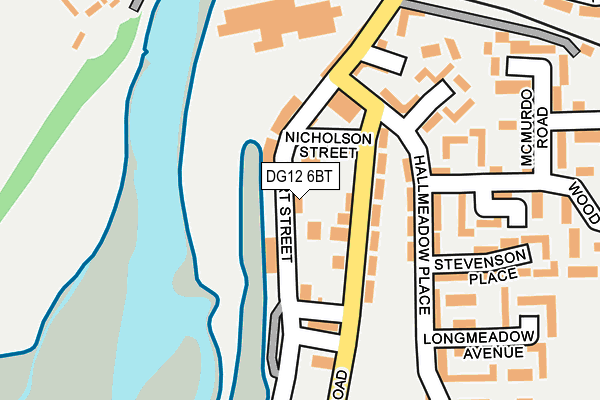 DG12 6BT map - OS OpenMap – Local (Ordnance Survey)