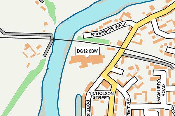 DG12 6BW map - OS OpenMap – Local (Ordnance Survey)