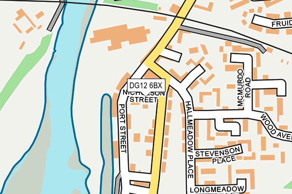 DG12 6BX map - OS OpenMap – Local (Ordnance Survey)