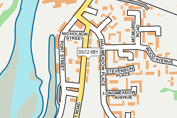 DG12 6BY map - OS OpenMap – Local (Ordnance Survey)