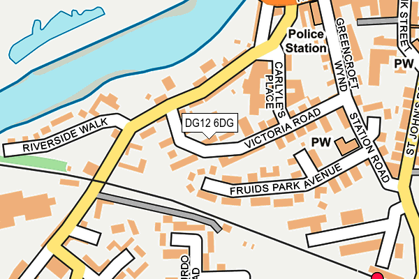 DG12 6DG map - OS OpenMap – Local (Ordnance Survey)