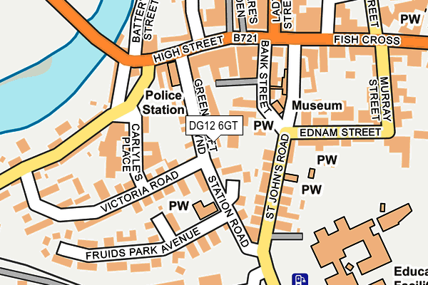 DG12 6GT map - OS OpenMap – Local (Ordnance Survey)