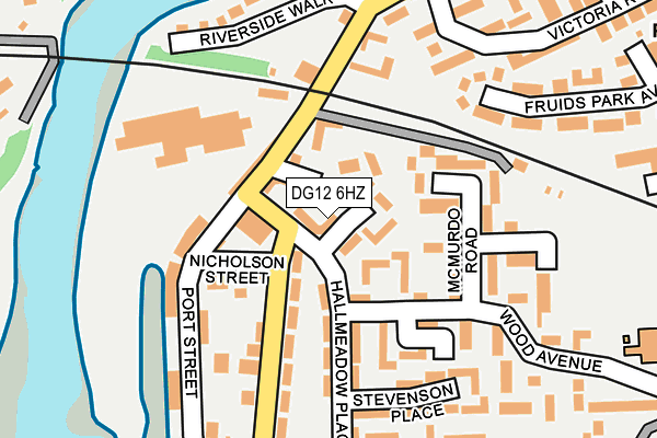 DG12 6HZ map - OS OpenMap – Local (Ordnance Survey)