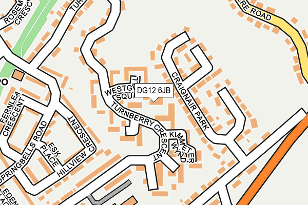 DG12 6JB map - OS OpenMap – Local (Ordnance Survey)