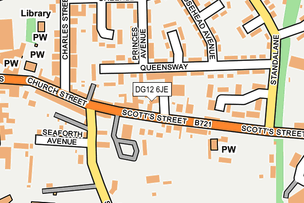 DG12 6JE map - OS OpenMap – Local (Ordnance Survey)