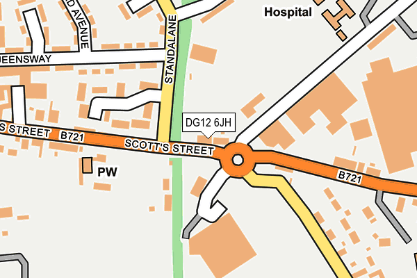 DG12 6JH map - OS OpenMap – Local (Ordnance Survey)