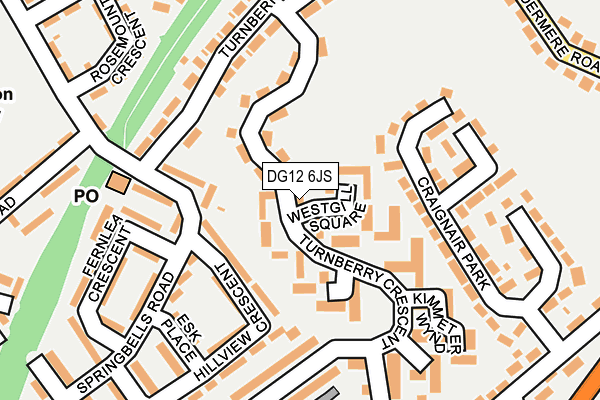 DG12 6JS map - OS OpenMap – Local (Ordnance Survey)