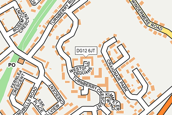 DG12 6JT map - OS OpenMap – Local (Ordnance Survey)
