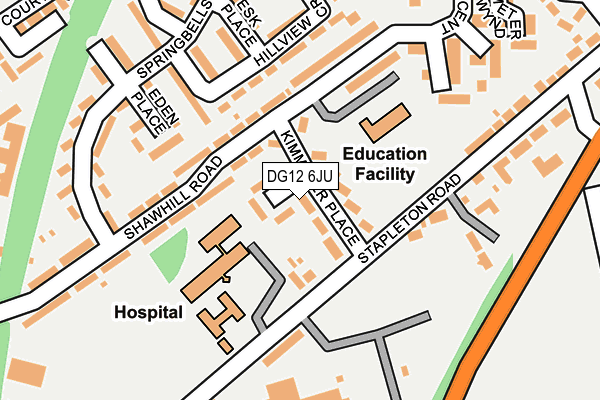 DG12 6JU map - OS OpenMap – Local (Ordnance Survey)