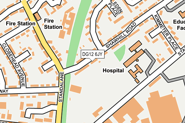 DG12 6JY map - OS OpenMap – Local (Ordnance Survey)