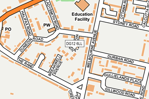 DG12 6LL map - OS OpenMap – Local (Ordnance Survey)