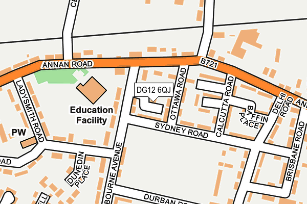 DG12 6QJ map - OS OpenMap – Local (Ordnance Survey)