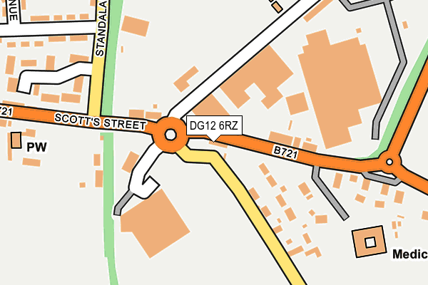 DG12 6RZ map - OS OpenMap – Local (Ordnance Survey)