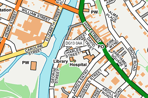 DG13 0AA map - OS OpenMap – Local (Ordnance Survey)