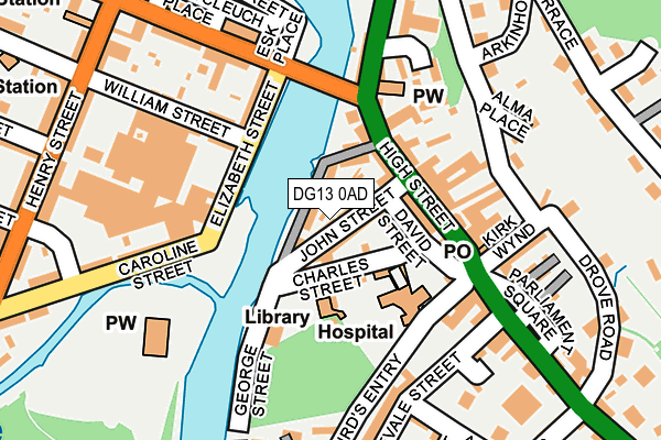 DG13 0AD map - OS OpenMap – Local (Ordnance Survey)