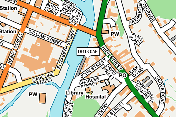 DG13 0AE map - OS OpenMap – Local (Ordnance Survey)