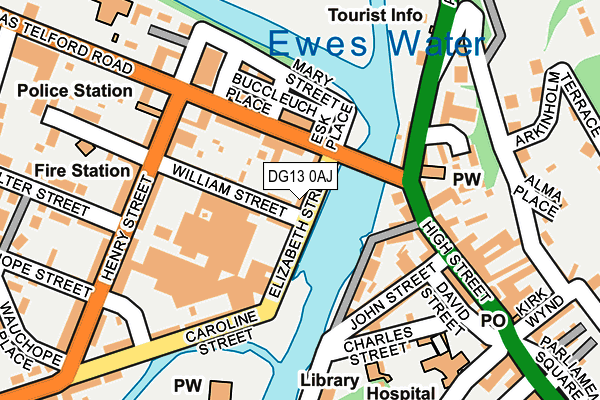 DG13 0AJ map - OS OpenMap – Local (Ordnance Survey)