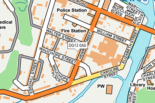 DG13 0AS map - OS OpenMap – Local (Ordnance Survey)