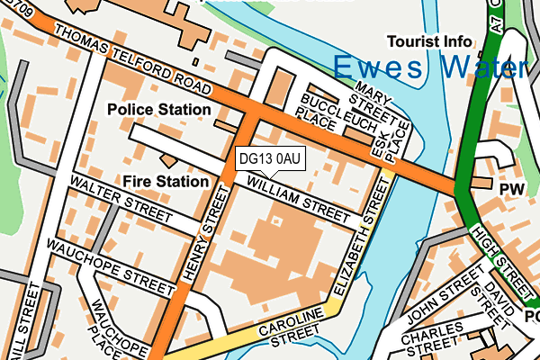 DG13 0AU map - OS OpenMap – Local (Ordnance Survey)