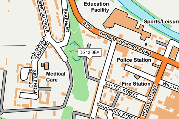 DG13 0BA map - OS OpenMap – Local (Ordnance Survey)