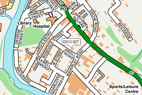 DG13 0DT map - OS OpenMap – Local (Ordnance Survey)