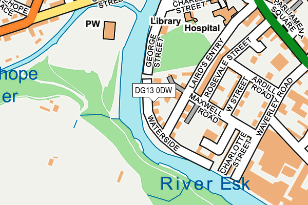 DG13 0DW map - OS OpenMap – Local (Ordnance Survey)