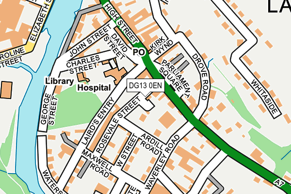 DG13 0EN map - OS OpenMap – Local (Ordnance Survey)