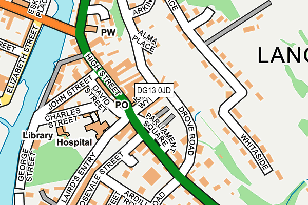 DG13 0JD map - OS OpenMap – Local (Ordnance Survey)
