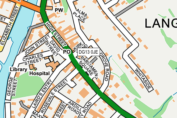 DG13 0JE map - OS OpenMap – Local (Ordnance Survey)