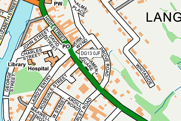 DG13 0JF map - OS OpenMap – Local (Ordnance Survey)