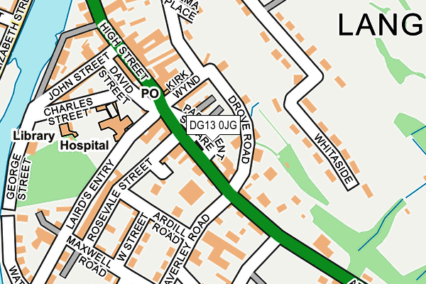 DG13 0JG map - OS OpenMap – Local (Ordnance Survey)