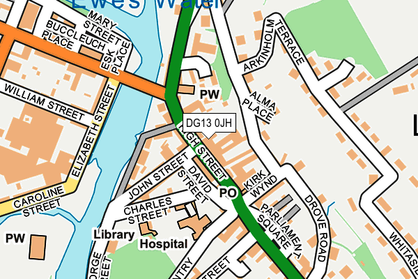 DG13 0JH map - OS OpenMap – Local (Ordnance Survey)