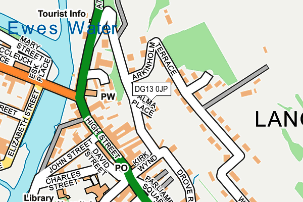 DG13 0JP map - OS OpenMap – Local (Ordnance Survey)