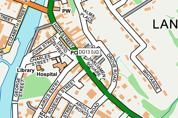 DG13 0JQ map - OS OpenMap – Local (Ordnance Survey)
