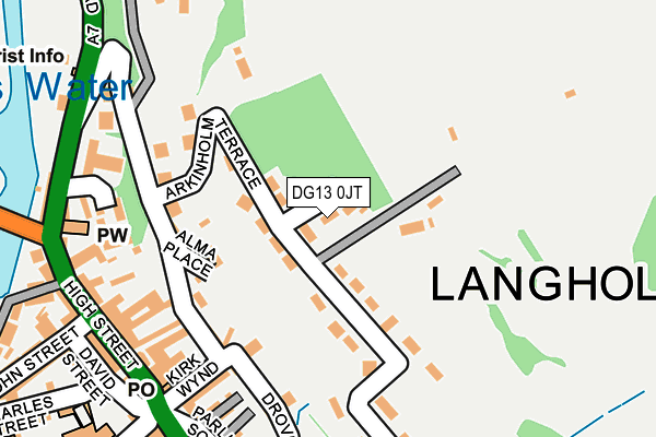 DG13 0JT map - OS OpenMap – Local (Ordnance Survey)