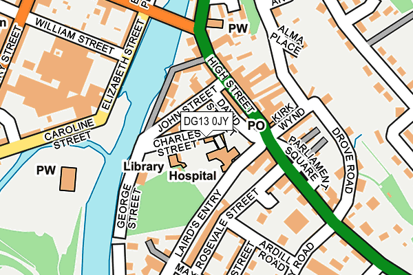 DG13 0JY map - OS OpenMap – Local (Ordnance Survey)