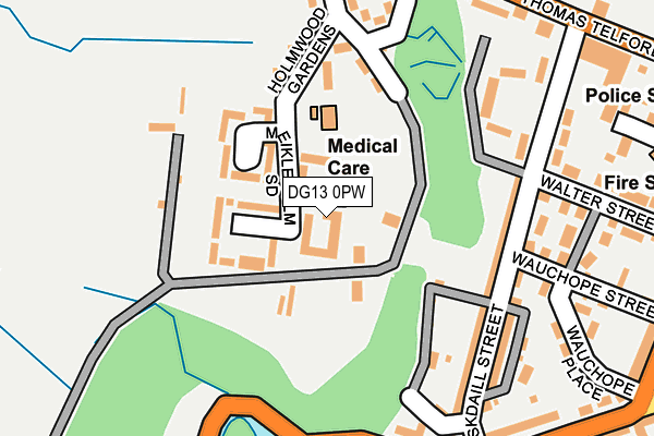 DG13 0PW map - OS OpenMap – Local (Ordnance Survey)