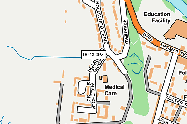 DG13 0PZ map - OS OpenMap – Local (Ordnance Survey)