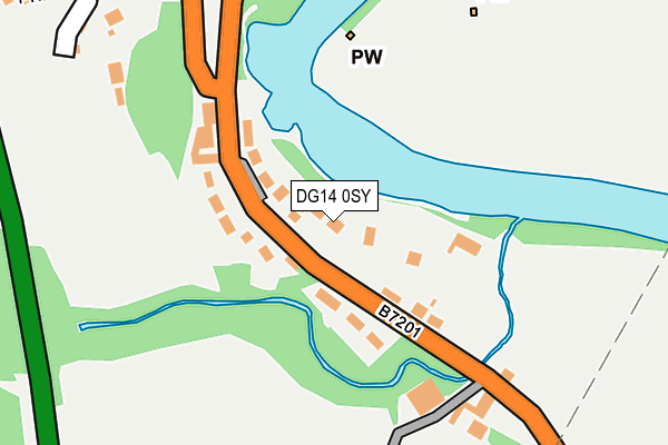 DG14 0SY map - OS OpenMap – Local (Ordnance Survey)