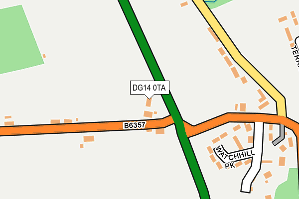 DG14 0TA map - OS OpenMap – Local (Ordnance Survey)